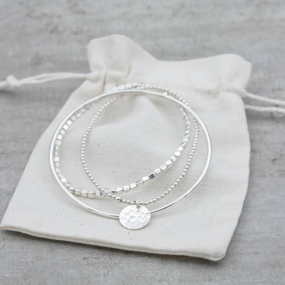 silverarmband_elastiskt_m_0-1.webp Fashion Faith Silverarmband elastiskt med kuber