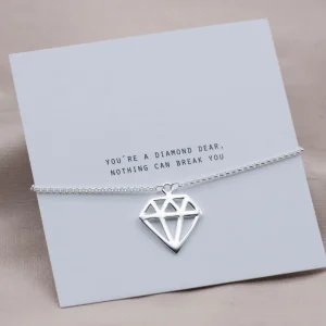 Online Faith Silverarmband hängande diamant