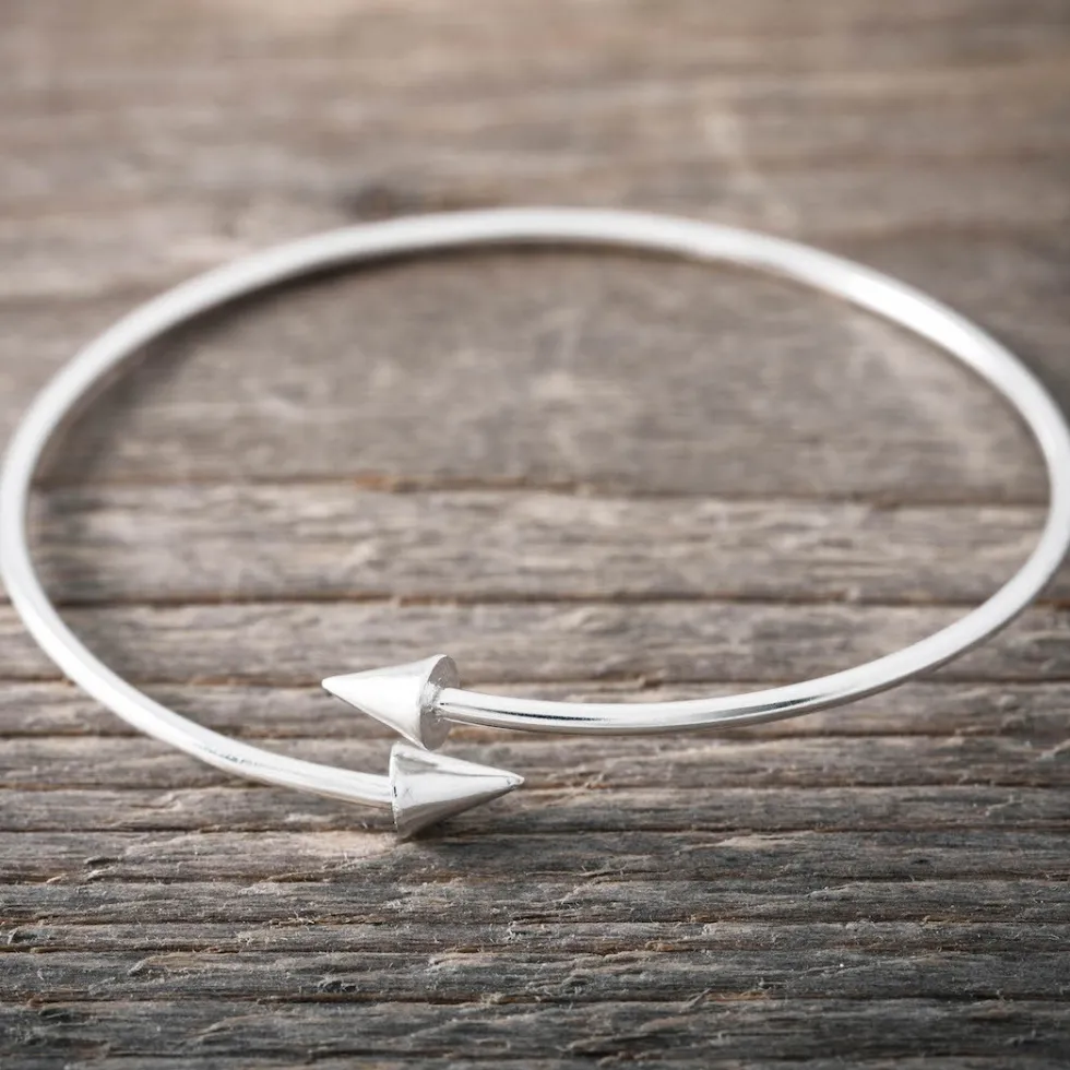 silverarmband_stelt__spik_0.webp Sale Faith Silverarmband stelt - spikes