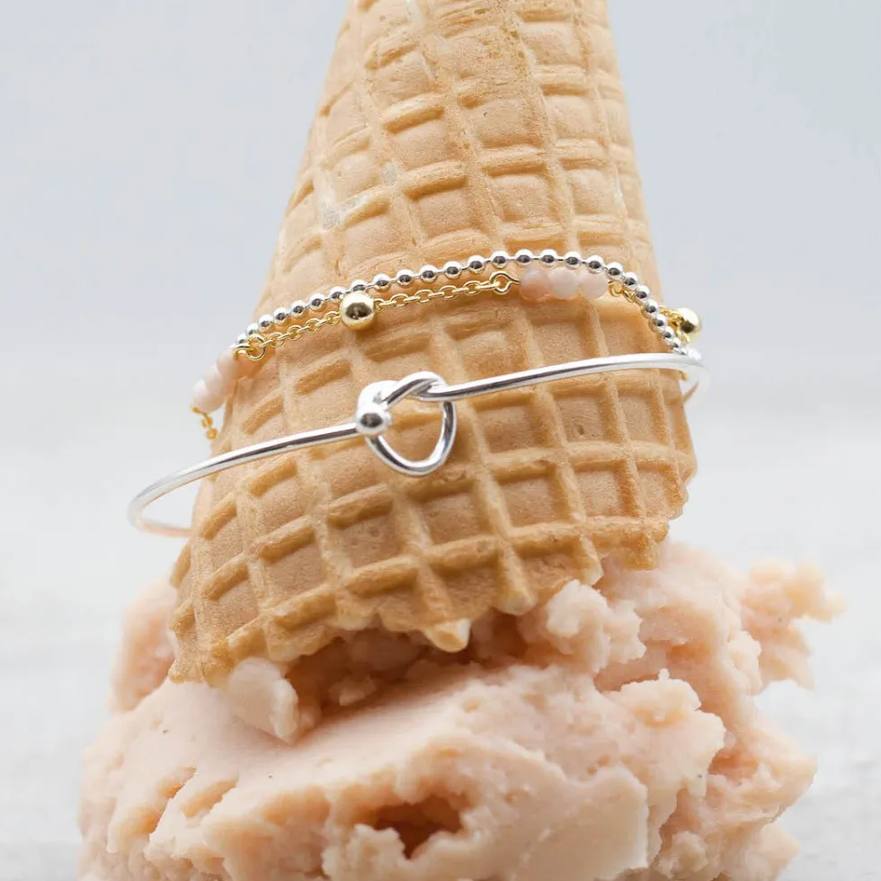 silverarmband_stelt_krlek_2.webp Best Faith Silverarmband stelt kärleksknut
