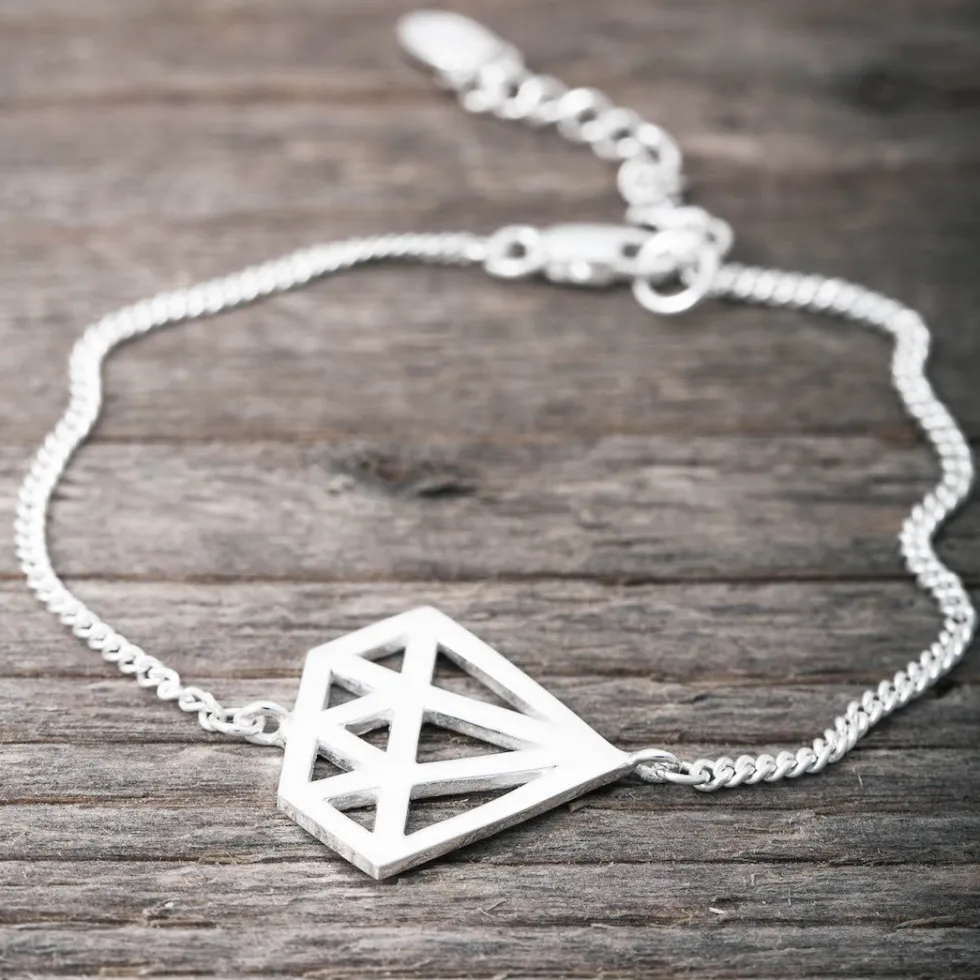 silverarmband_stor_diaman_0.webp Discount Faith Silverarmband stor diamant