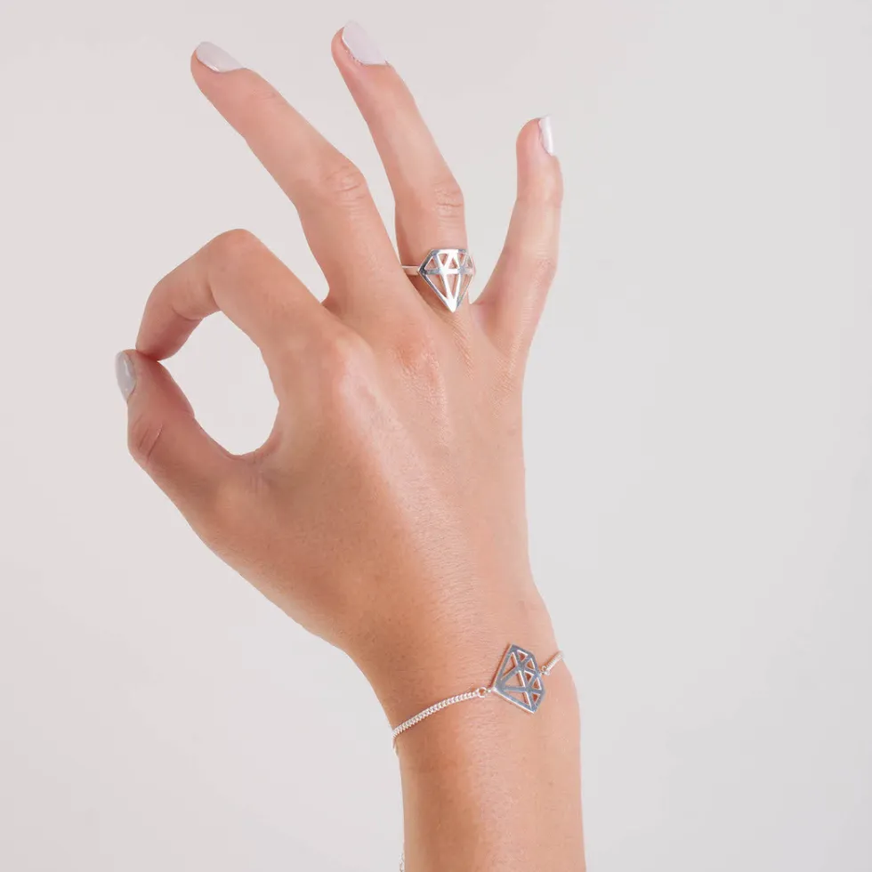silverarmband_stor_diaman_1.webp Discount Faith Silverarmband stor diamant