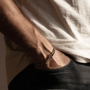 Sale Faith Silverarmband tigeröga - unisex