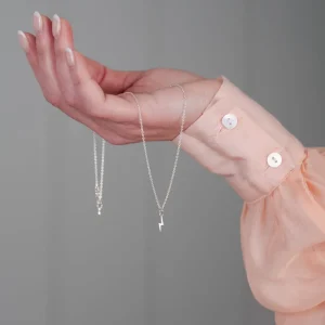 Online Faith Silverhalsband blixt