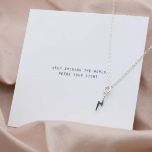Online Faith Silverhalsband blixt