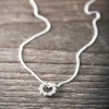 New Faith Silverhalsband cirkel m pluppar