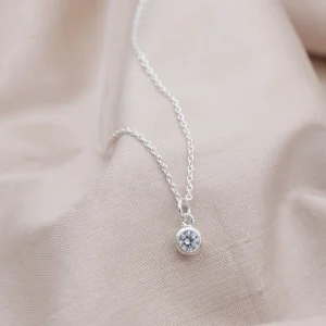 Best Faith Silverhalsband c/z sten