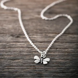 Hot Faith Silverhalsband fjäril