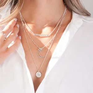 New Faith Silverhalsband kedjelänk