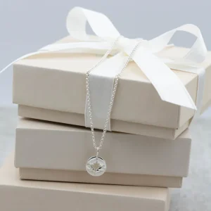 Clearance Faith Silverhalsband kompass