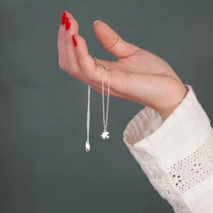 Fashion Faith Silverhalsband liten pusselbit