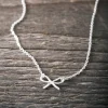 Best Faith Silverhalsband liten rosett