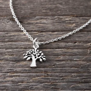 Outlet Faith Silverhalsband Livets träd