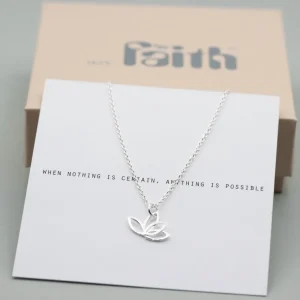 Best Faith Silverhalsband Lotusblomma