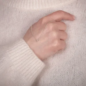 Outlet Faith Silverhalsband minihjärta