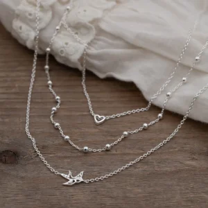 Outlet Faith Silverhalsband minihjärta