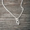 Best Faith Silverhalsband minikvinnotecken