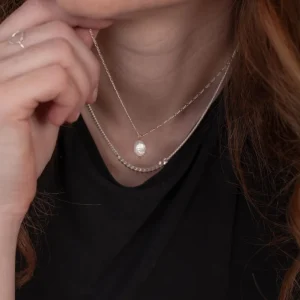 Outlet Faith Silverhalsband sötvattenpärla
