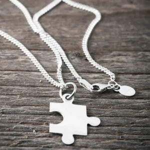 Outlet Faith Silverhalsband -unisex pusselbit