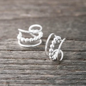 Fashion Faith Silverörhänge ear cuff - 3 i 1