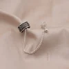 Outlet Faith Silverörhänge ear cuff oxiderad med kedja