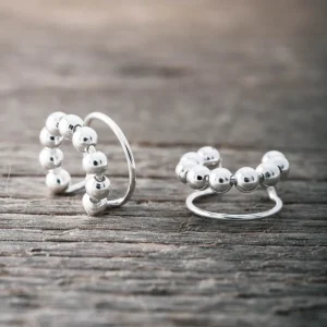 Hot Faith Silverörhänge ear cuff -silverkulor