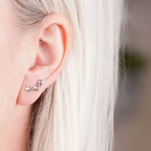 Hot Faith Silverörhängen 3 i 1 stjärnor
