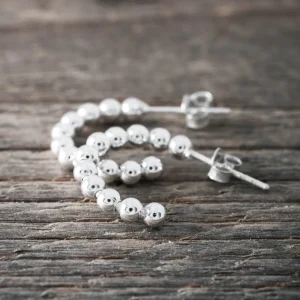 Discount Faith Silverörhängen Creoler med 3mm kulor