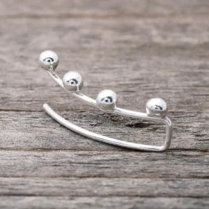 Discount Faith Silverörhängen ear climber kulor
