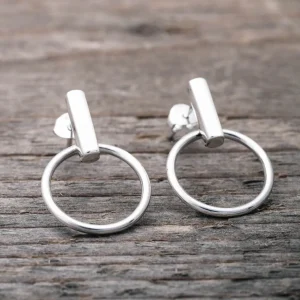 Outlet Faith Silverörhängen fast stav med ring