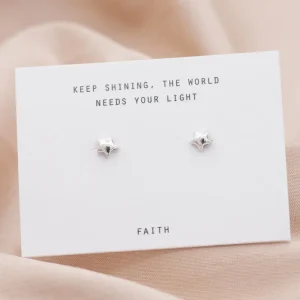 New Faith Silverörhängen liten stjärna
