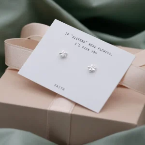Outlet Faith Silverörhängen miniblomma