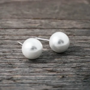 Fashion Faith Silverörhängen pärla 8mm
