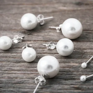 Fashion Faith Silverörhängen pärla 8mm