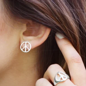Fashion Faith Silverörhängen stor Peace