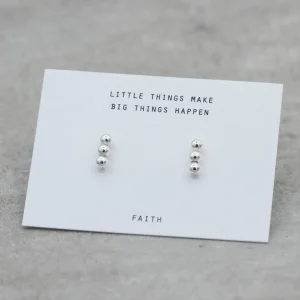 Sale Faith Silverörhängen tre kulor