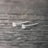 Fashion Faith Silverörhängen vit sten 3mm