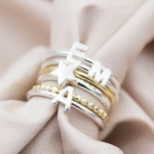 Fashion Faith Silverring bokstav E