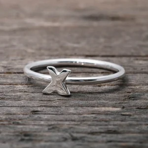 Outlet Faith Silverring bokstav X