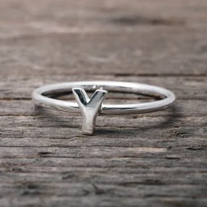 Hot Faith Silverring bokstav Y