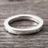 New Faith Silverring grov kantig smal