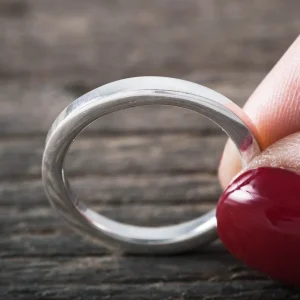 New Faith Silverring grov kantig smal