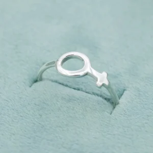Hot Faith Silverring kvinnotecken