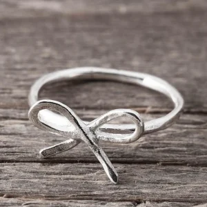 Sale Faith Silverring liten rosett