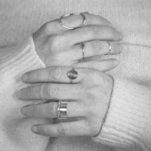 Clearance Faith SIlverring lövranka