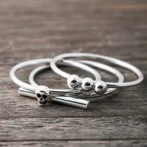 New Faith Silverring minidöskalle