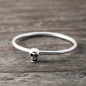 New Faith Silverring minidöskalle