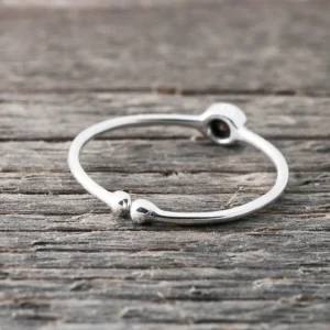 Discount Faith Silverring Sten -Vit kristall