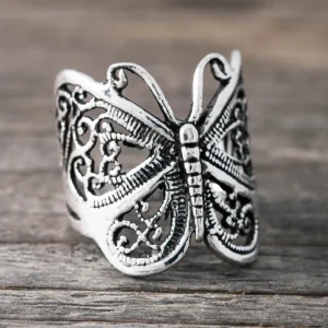 Fashion Faith Silverring stor fjäril