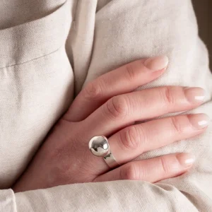 Clearance Faith Silverring stor kula
